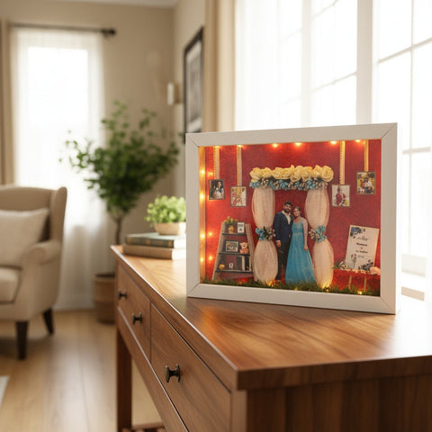 Personalized Shadow Box Frame | Custom Photo Gift with Lights