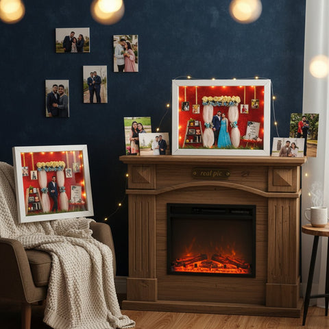 Personalized Shadow Box Frame | Custom Photo Gift with Lights