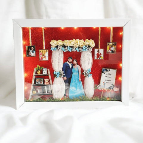 Personalized Shadow Box Frame | Custom Photo Gift with Lights