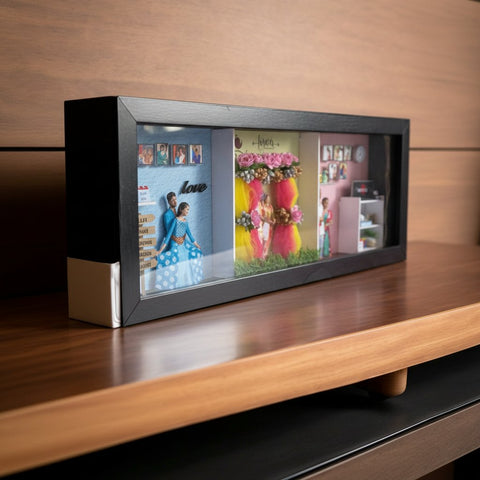 Custom 3D Miniature Box Frame | Personalized Keepsake Decor
