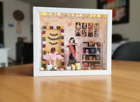 Custom 3D Birthday Photo Frame | Personalized Shadow Box Gift