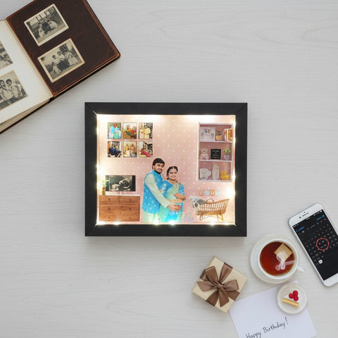 Custom 3D Miniature Frame | Personalized Baby Shower & Birthday Gift