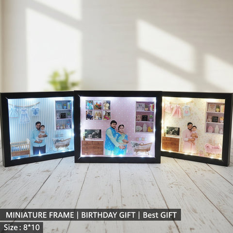 Custom 3D Miniature Frame | Personalized Baby Shower & Birthday Gift