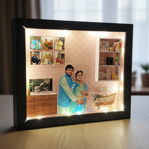 Custom 3D Miniature Frame | Personalized Baby Shower & Birthday Gift