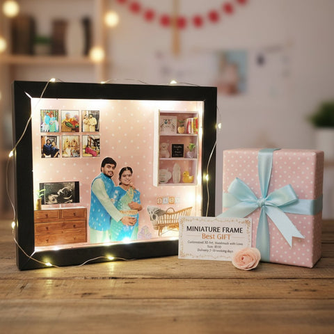 Custom 3D Miniature Frame | Personalized Baby Shower & Birthday Gift