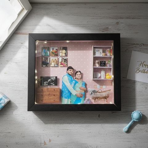 Custom 3D Miniature Frame | Personalized Baby Shower & Birthday Gift