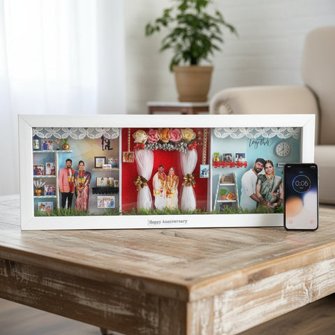 Personalized Miniature Partition Frame | Wedding, Engagement & Baby Shower Gift