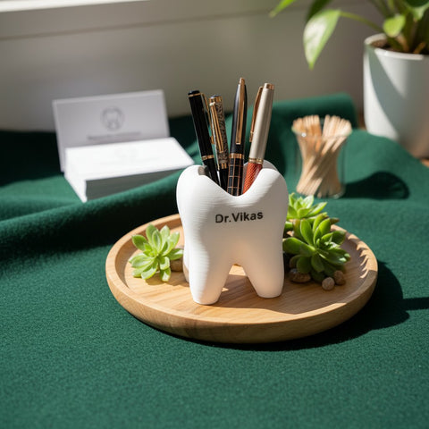 Personalized Dentist Pen Stand - Eco-Friendly & Custom Name