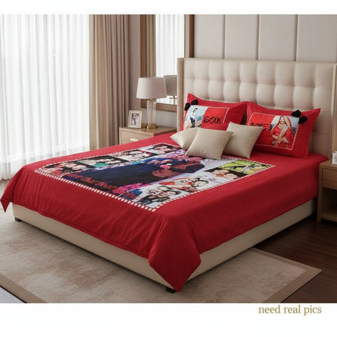 Personalized Photo Velvet Bedsheet | Custom King Size Gift