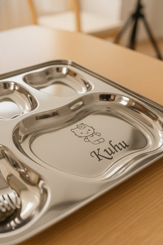Personalized Kids Stainless Steel Dinner Set | Name Engraved