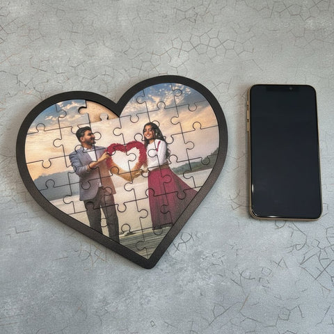 Custom Heart Photo Puzzle - Personalized Valentine's Day Gift