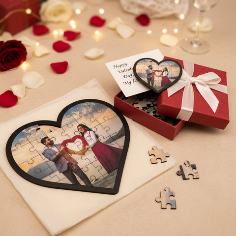 Custom Heart Photo Puzzle - Personalized Valentine's Day Gift