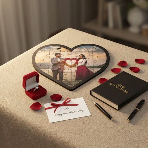 Custom Heart Photo Puzzle - Personalized Valentine's Day Gift