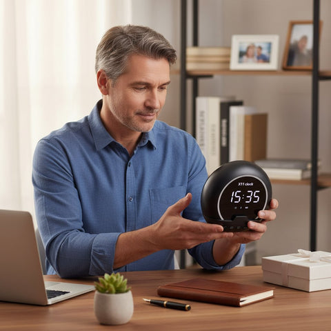 X11 Bluetooth Speaker & Alarm Clock: Smart Desk Essential for Dad