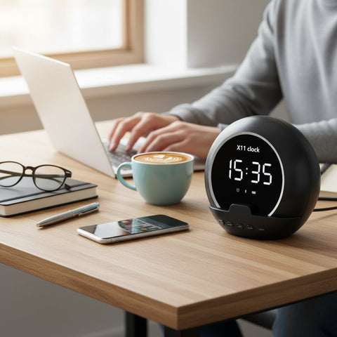 X11 Bluetooth Speaker & Alarm Clock: Smart Desk Essential for Dad