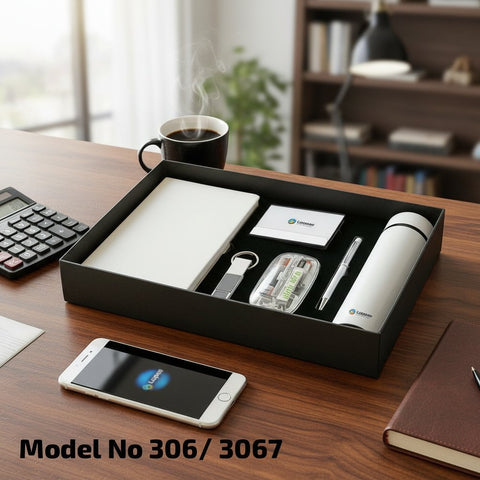 Premium Corporate Gift Set | Customizable Notebook, Bottle & Tech