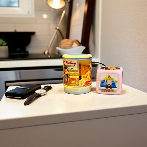 Personalized Photo Bluetooth Speaker & Multi-LED Alarm Clock