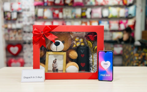 Personalized Valentine Combo: Photo Teddy, Speaker & More