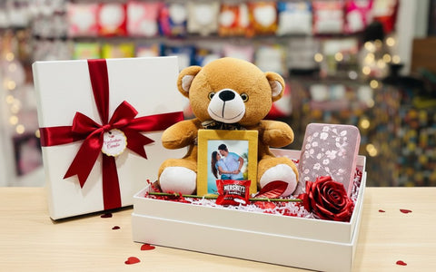Personalized Valentine Combo: Photo Teddy, Speaker & More