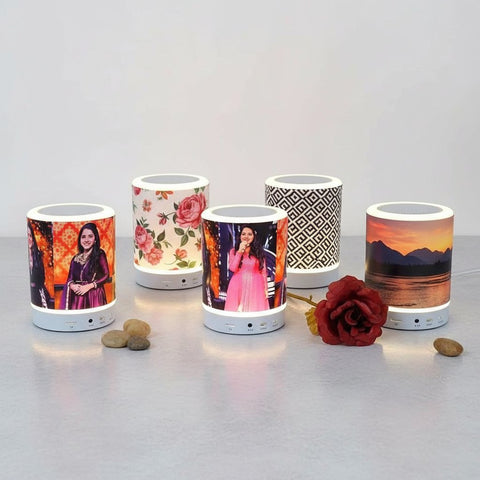 Custom Photo Bluetooth Speaker & Touch Lamp | Personalized Gift