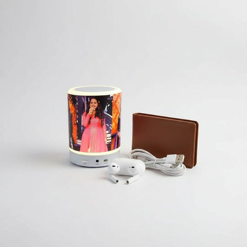 Custom Photo Bluetooth Speaker & Touch Lamp | Personalized Gift