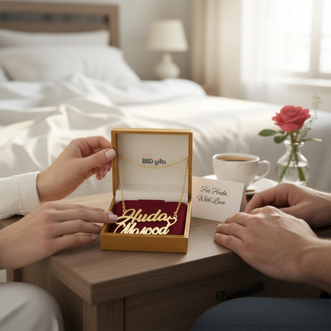 Customized 18K Gold Plated Name Necklace | Splash Proof & Hypoallergenic