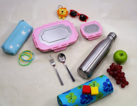 Personalized Kids Lunch Box Set - Custom Name & Design - School & Picnic