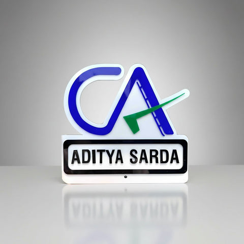 Custom CA Table Top Plaque | Personalized Chartered Accountant Gift