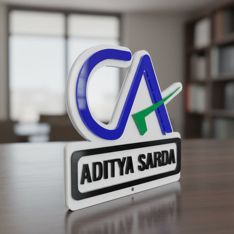 Custom CA Table Top Plaque | Personalized Chartered Accountant Gift