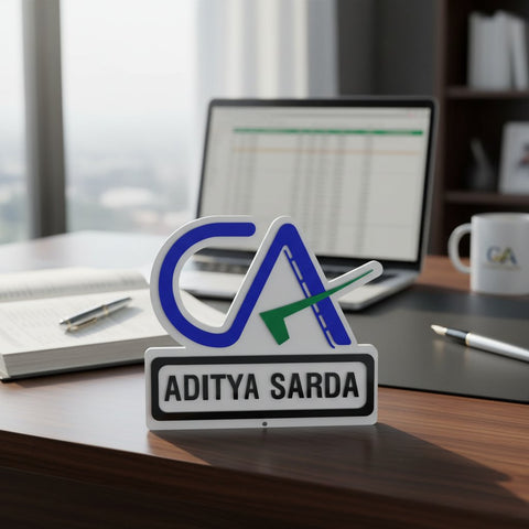 Custom CA Table Top Plaque | Personalized Chartered Accountant Gift