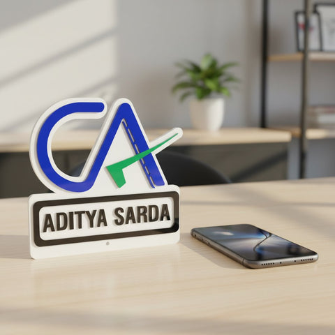 Custom CA Table Top Plaque | Personalized Chartered Accountant Gift