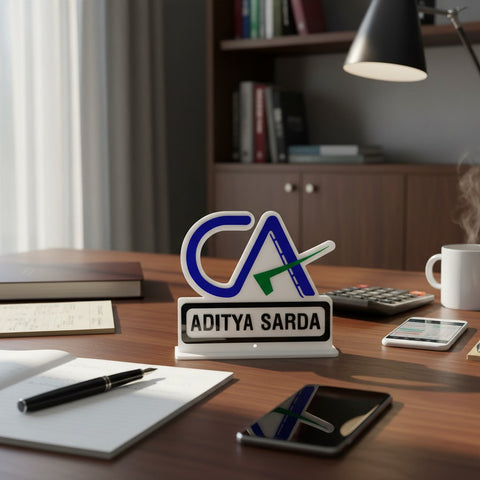 Custom CA Table Top Plaque | Personalized Chartered Accountant Gift