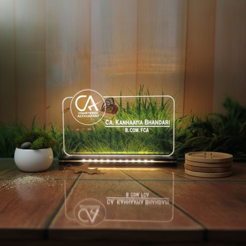 Personalized LED Table Top: Custom Acrylic Plaque Gift