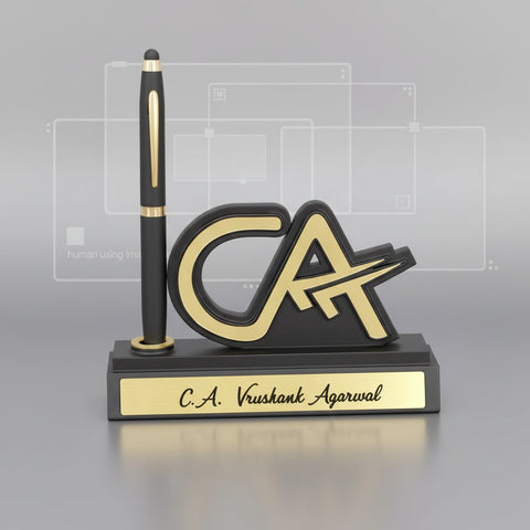 Personalized CA Pen Stand & Tabletop - Custom Name & Logo