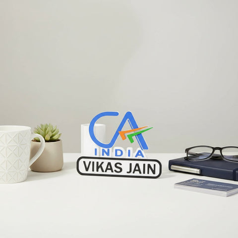 Personalized CA Penstand | Custom Chartered Accountant Desk Organizer