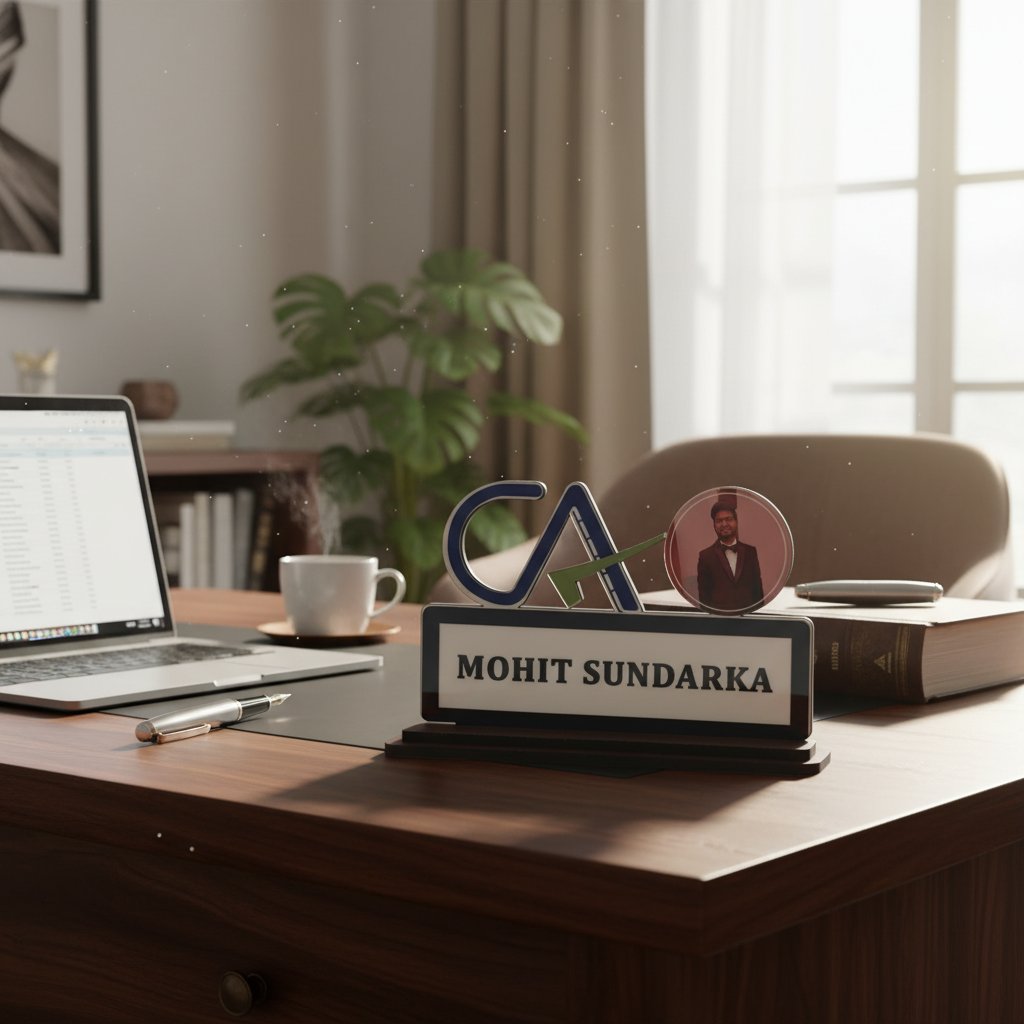 Personalized CA Name Plaque | Custom Photo & Name Gift for Chartered Accountants