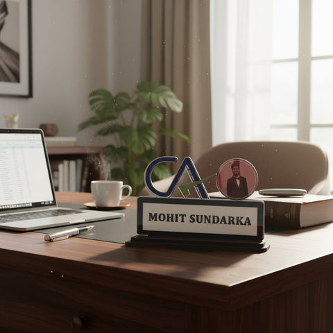 Personalized CA Name Plaque | Custom Photo & Name Gift for Chartered Accountants