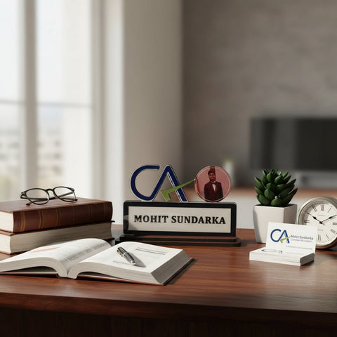 Personalized CA Name Plaque | Custom Photo & Name Gift for Chartered Accountants