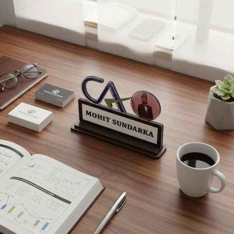 Personalized CA Name Plaque | Custom Photo & Name Gift for Chartered Accountants