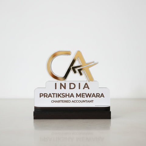 Personalized CA Desk Name Plate | Custom Chartered Accountant Gift