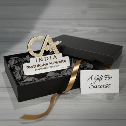 Personalized CA Desk Name Plate | Custom Chartered Accountant Gift