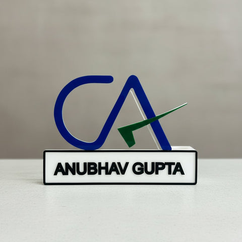 Customized CA Table Top | Table top for CA | Table decors | Name plates for CA | custom made name plates for CA