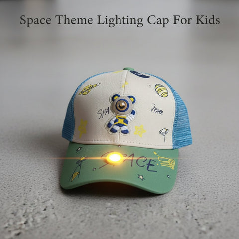 Kids' Customizable Space Theme Lighting Cap | Personalized Gift