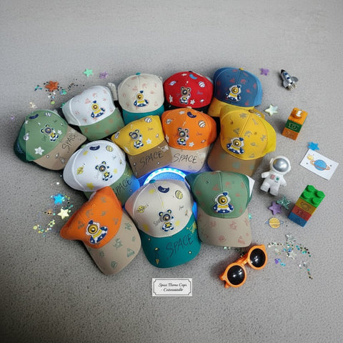 Kids' Customizable Space Theme Lighting Cap | Personalized Gift