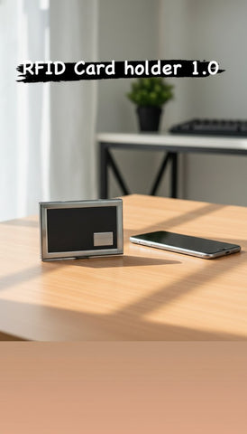 RFID Card Holder 1.0: Secure, Slim & Stylish for 6-8 Cards
