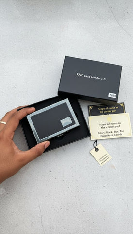 RFID Card Holder 1.0: Secure, Slim & Stylish for 6-8 Cards