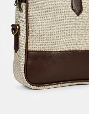 Custom Jute Laptop Bag | Personalized Eco-Friendly Messenger