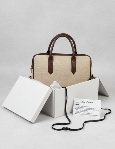 Custom Jute Laptop Bag | Personalized Eco-Friendly Messenger