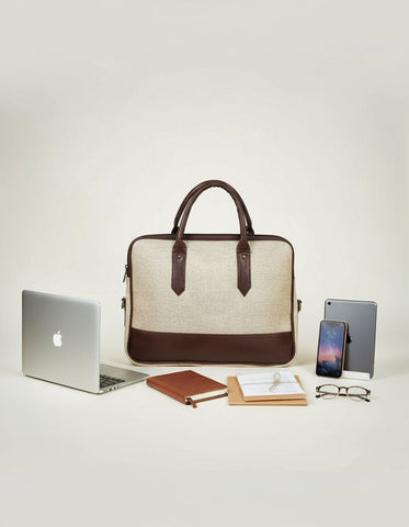 Custom Jute Laptop Bag | Personalized Eco-Friendly Messenger