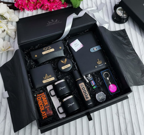 Personalized All Black Combo 5.0: 13-in-1 Luxury Gift Set for Men